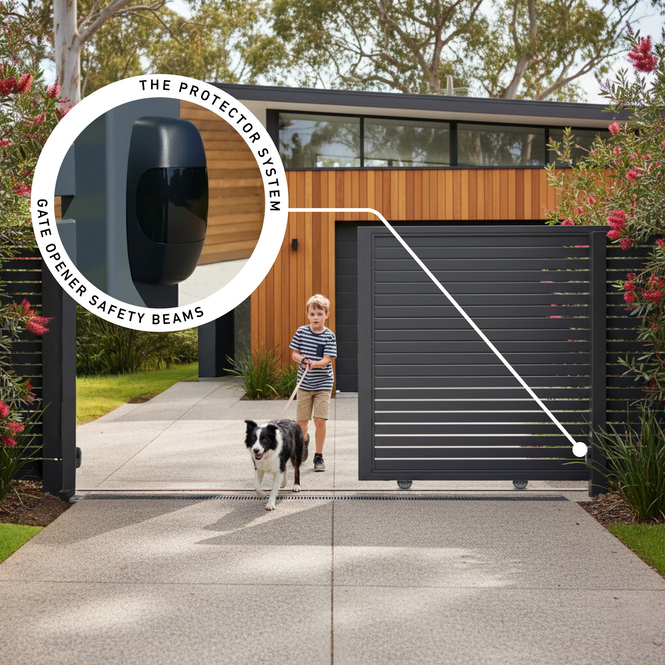 Protector System (Safety IR Beams) For Outdoor Application